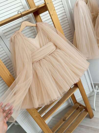 Baby Mädchen ärmeloses Tüll Weißes Kleid, elegantes Prinzessinnen Partykleid, geeignet für Baby's 1. Geburtstag, Hochzeit, Bankett, Party, besondere Anlässe