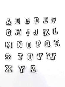 1 Stück dekoratives Einzelbuchstaben-Accessoire, 26 Buchstaben erhältlich für modische & niedliche Armbänder, Anhänger usw. Können kombiniert werden. (Handgefertigt, kann geringe Klebstoffrückstände oder Mängel auf der Rückseite aufweisen, beeinträchtigt den normalen Gebrauch nicht)