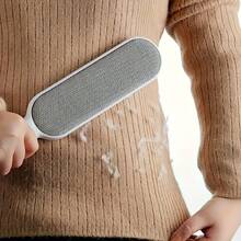1Pcs Household Clothes Manual Lint Remover, Pet Hair Sticker Anti-Dust Brush Manual Electrostatic Removable Brush Suitable For Clothing, Sofa Bedding Pet Hair Cleaning Brush - Grey - View 2