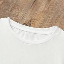 Camiseta estampada manga corta cuello redondo hermoso gráfico lindo chihuahua mexicano y flores para mujer, blusa gráfica corte regular casual, playera elástica. Ajuste cómodo para uso diario - Blanco - Ver 7
