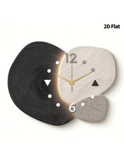 2D Flat 1pc Verlichting Luxe Moderne High End Home ation Wand Clock, Ultra Quiet Quartz Movement, No Ticking Sound, Painting Klok Living Room, Bedroom Office, able Watch, Unique Personalized, Clear Reading Time, In Bedroom, Studio, Ho Study, Kitchen Cafe, Perfect Family Friends view 11