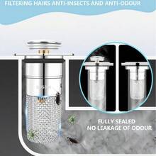 Bathroom Sink Stopper Hair Catcher, Universal Pop Up Sink Drain Filter With Stainless Steel Filter Basket, Bathroom Sink Drain Strainer - 2個 - 查看 6