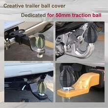 Capa de Bola de Reboque com Formato de Granada - Capa Protetora de Plástico de Uso Pesado com Gancho Decorativo para Bola de Reboque | Acessório de Reboque Universal para Veículo | Capa de Bola de Reboque Universal de 5 cm (Design de Acessório Tático)