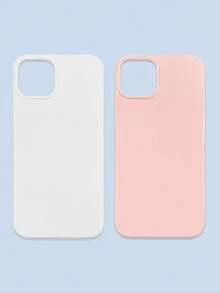 Bộ 2 ốp lưng điện thoại tối giản màu trơn, hồng và trắng, tương thích với iPhone 16, 16 Pro Max, 16 Pro, 16 Plus và các dòng điện thoại Galaxy. - Nhiều màu - Xem 33