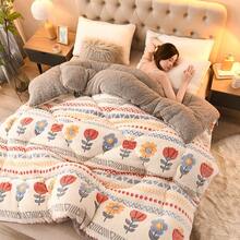 奢华波西米亚花卉和几何毛绒被子 - 超柔软，四季皆宜，可机洗，适合卧室和客房，完美的圣诞礼物，波西米亚风格毛毯涤纶面料