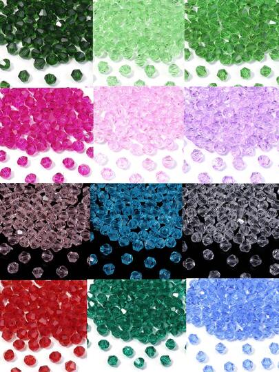 200 件/包 4 毫米小尺寸水晶扁珠水晶玻璃珠混色珠子用于珠宝制作 DIY 配件项链手链手工制作