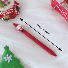 5pcs/10pcs Christmas Cute Animal Retractable Pens, Santa Claus, Snowman, Reindeer, Christmas Tree Shaped Pens, Student Stationery Gift, Essential Christmas Gift