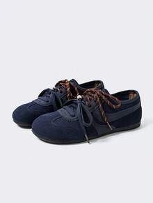 MASKERT 女士休闲鞋，磨砂皮，德比鞋，女士时尚休闲鞋，鞋 - 藍色 - 查看 3