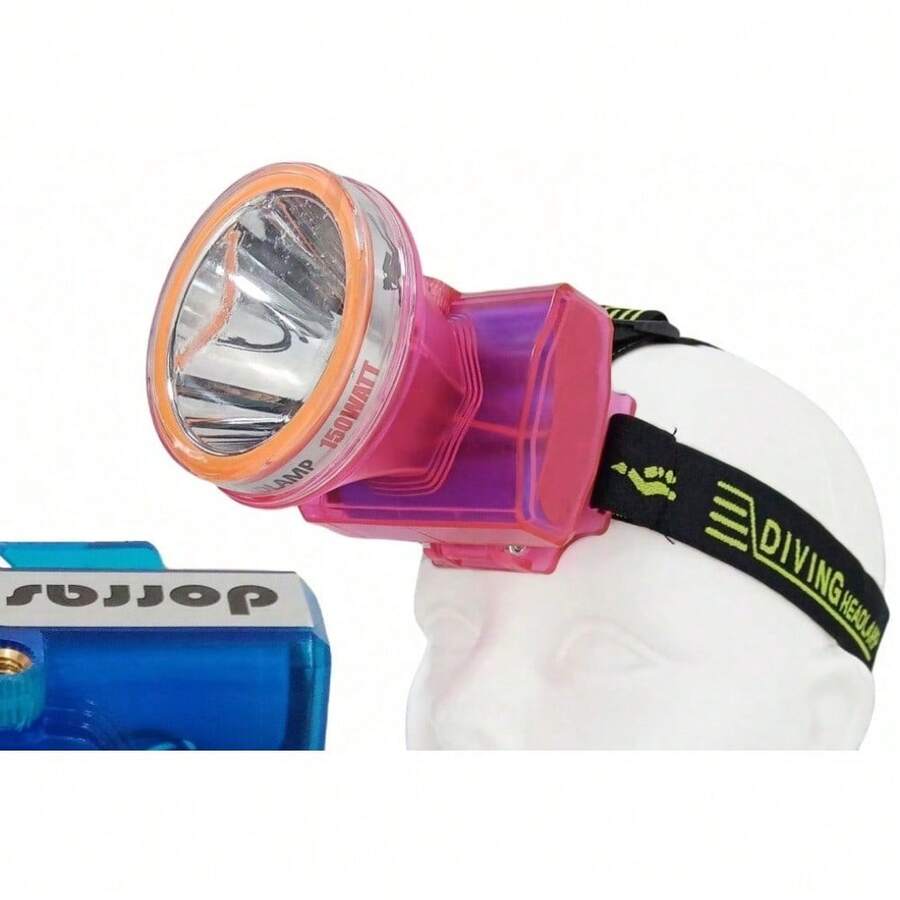 DORRAS Linterna Submarina Con Lente 200W Impermeable 200M Batería 15-20H Playa Pesca Actividades Exteriores Luz Potente Sumergible - Rosa - Ver 1