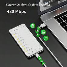 Compatible con la carga rápida VOOC de OPPO, Realme y 1+. Disponible en 80 W ofrece carga rápida para teléfonos móviles.Cargador de pared con cable de carga rápida USB C a Tipo C de 2 m - Blanco - Ver 8