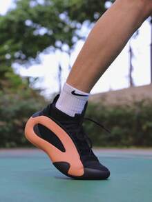 Giày bóng rổ cổ thấp bền bỉ, buộc dây mũi tròn adidas Harden Vol. 8 CY dành cho nam màu đen và cam IE2694 - Màu cam đậm - Xem 4