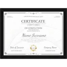 Premium Certificate Frame, 8.5 By 11 Picture Frame, Equipped With A Transparent Acrylic Panel That Will Not Shatter, Suitable Desktops And Wall, Elegant Black - 1 - View 1