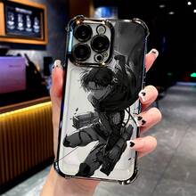 Funda de teléfono para el capitán de la encuesta de anime compatible con iPhone 16, 15, 14, 13, 12, 11 Pro Max, Plus, trasero suave transparente y resistente a los golpes. - Negro - Ver 2