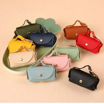 1PC/2PCS 小狗保持狗狗外出皮革厕所/便携式宠物便便袋分配器，宠物狗便便袋可悬挂狗垃圾袋户外宠物训练杂物收纳袋