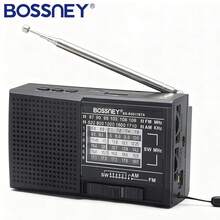 BOSSNEY BS-R8017BTS portátil 8 bandas 5V 0.6w solar radio multiuso fm - Negro - Ver 1