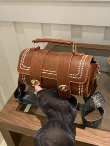 1 pièce Mini sac à main rétro en forme de baril pour femmes, convient pour un usage quotidien