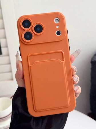 1 st nytt, modernt, multifunktionellt, mjukt TPU-skyddsskal kompatibelt med 17 Pro Max, med kortplatser, smal och fallsäker design