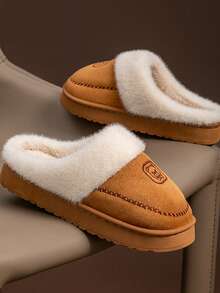 Women's Slippers, New Autumn/Winter Couples Indoor Wear, Warm Thermal Lined, Mom Shoes, Fuzzy Slippers For Men In Winter Insulation,Galentines,Puppy,Carnival,Party Decorations