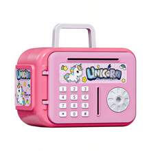 Hộp đựng tiền ATM cho trẻ em, hộp tiết kiệm hình phi hành gia/gấu/ngựa hoạt hình hình chìa khóa, hộp đựng đồ chơi sáng tạo, quà tặng sinh nhật cho trẻ mẫu giáo, tủ đựng chìa khóa. - Nhiều màu - Xem 9