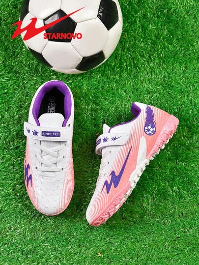 STARNOVO 儿童足球鞋，男孩和女孩青少年足球鞋，轻便户外运动足球鞋，适合儿童和青少年