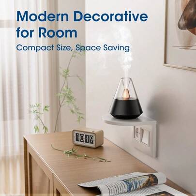 RAF 2-In-1 USB Powered Flame Aromatherapy Diffuser With 7-Color Night Light - Ultrasonic Aroma Diffuser, Ultra-Quiet Essential Oil Humidifier, Adjustable Brightness, Perfect For Home, Bedroom, And Office, Aromatherapy Diffuser, Aromatherapy Humidifier, Portable USB Powered Silent Cool Mist Machine, Auto-Off Atmosphere Light, Suitable For Living Room, Bedroom, Office, And Desktop, Holiday Gift