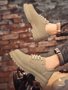 Herren Lässig/Business/Formelle Schuhe, Neuer britischer Stil vielseitige Dicksohlen Leder Sneaker - Verschiedenfarbig - Übersicht 10