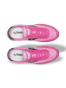 Saucony 男女款运动鞋 Trainer 80 健身房日常跑步锻炼轻便缓震透气网眼鞋面防滑鞋底柔软亲肤灵活弹力易清洁粉色 S70884-6 - 粉紅色 - 查看 7