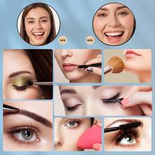 2个45英寸化妆放大镜，壁挂式，10倍-30倍放大倍率，带3个吸盘，圆形旅行放大镜 - 非常适合精细化妆/剃须，价格实惠，情人节礼物，廉价商品，旅行必备，房间装饰，情人节礼物，便宜货，房间，1美元商品，度假必备，女士礼物，卧室，情人节，99美分 - 黑色 - 查看 10