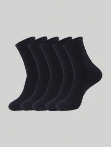 5pcs/10pcs/20pcs Couple Sports & Casual Crew Socks, Suitable For Daily Wear, Indoor & Outdoor, Fall