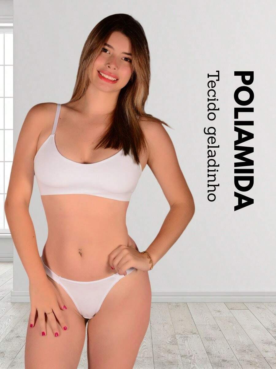 Unmissable Comfortable Bra And Panty Set - White - View 1