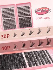 640 sợi mi giả riêng lẻ, D Curl 30D + 40D Curl 8-16mm, Bộ dụng cụ nối mi tự làm cho vẻ ngoài tự nhiên, siêu dày, thông minh, siêu mềm, siêu nhẹ, lông mi giả phân đoạn riêng lẻ có thể tái sử dụng, thích hợp cho người mới bắt đầu, cuộc sống hàng ngày, đám cưới, hẹn hò, tiệc tùng, lễ hội âm nhạc, Halloween, Bộ dụng cụ nối mi D Curl dung tích lớn - màu đen - Xem 3