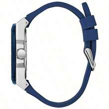 Guess Men's Quartz Watch, Quartz Movement, Stainless Steel Case, Rubber Strap, Water Resistant, Suitable For Daily Occasions And Events W1049G1/W1049G2/W1049G3/W1049G5/W1049G6/W1049G7/W1049G9 - Silver - View 4