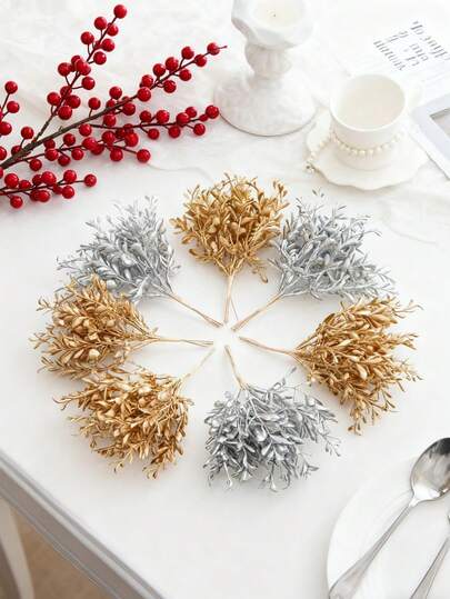 2/4/250PCS Artificial Vintage Grass Artificial Flowers Fake Plant For Autumn Decorations, Winter Decorations, Halloween Decorations, Christmas Decorations, Birthday Gifts, Holiday Essentials, Bedroom Decorations, Room Decorations, Home Decorations,Christmas Decorations Halloween Decorations Christmas Decorations Home Bedroom Decor Christmas Gifts