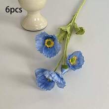 1/3/5PCS Artificial Poppy, 59cm Long, With 4 Flowers, Simple And Modern Style, Can Be Bent And Does Not Fade - Used For Diy Flower Wall, Scene Layout, Living Room And Bedroom Vase Flower Arrangement, Wedding, Party Decor,Desk Stuffing.Autumn And Spring Leaf Harvest ,,Room Decor,Home Decor,Kitchen Decor,Wedding Decor,Table Decoration,Centerpieces,Office Decor,Garden Decor,Outdoor Decor
