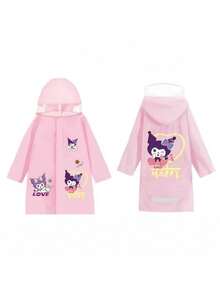 儿童雨衣一件装，带收纳袋，适合小学生，卡通图案，适合幼儿园，长款，大容量收纳袋。