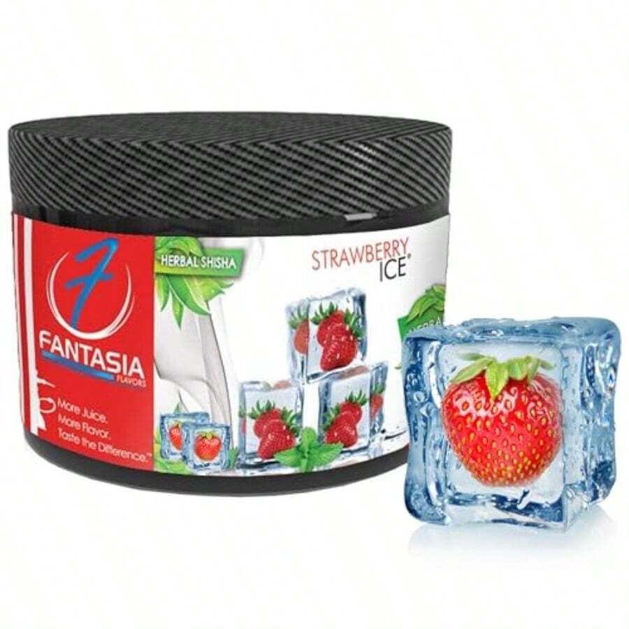 Fantasia Herbal sabor shisha con shisha lata de 250 g sin tabaco sin nicotina hielo de fresa - como en la foto - Ver 1