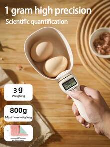 1pc Digital Food Weighing Spoon Scale, Coffee Scale, Seasoning Scale, Baking Seasoning Tools, 0.1g High Precision Removable, Weighing Easy To Clean, Clear Reading. Kitchen Application, Weight Loss Special Application, Etc. Battery Not Included