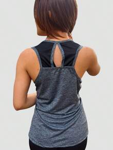Women's Diamond Fitness Dry Fit Gym Tank Top Workout Top - Argentina Mix - View 2