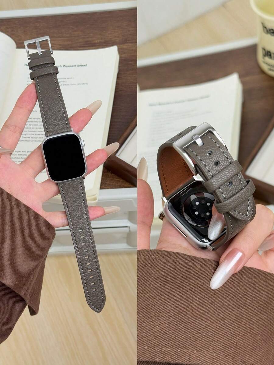1 Pc Leather Loop Compatible With Apple Watch Band Women Bracelet Sport 38mm 40mm 41mm 42mm 44mm 45mm 46mm 49mm , Strap Compatible With Apple Watch Watchband Series Ultra 10/9/8/7/6/5/4/3/2/1 SE
