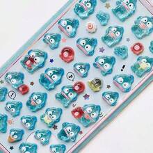 Sanrio Sanrio Cute Japanese Style Funny Stickers, Cinnamoroll, Melody, Kuromi Cartoon Phone Case DIY 3D Embossed Sticker Decor, Gifts