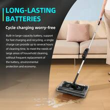 Cordless  Floor Sweeper 45"Rechargeable Floor And Carpet Sweeper Vacuum Cleaner Sweeping Lightweight Stick Handheld Portable Vacuum Cleaner Cordless Cleaning US - Black - View 9