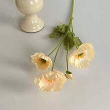 1/3/5PCS Artificial Poppy, 59cm Long, With 4 Flowers, Simple And Modern Style, Can Be Bent And Does Not Fade - Used For Diy Flower Wall, Scene Layout, Living Room And Bedroom Vase Flower Arrangement, Wedding, Party Decor,Desk Stuffing.Autumn And Spring Leaf Harvest ,,Room Decor,Home Decor,Kitchen Decor,Wedding Decor,Table Decoration,Centerpieces,Office Decor,Garden Decor,Outdoor Decor