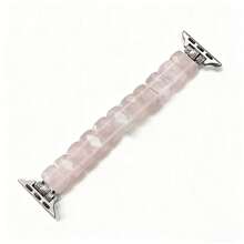 1 Pc Crystal Watch Strap Ladies' Bracelet Watch Band Bracelet Wristband Pink And White Girlish Style Compatible With 5/6/7/8/SE Models Fashion Accessory