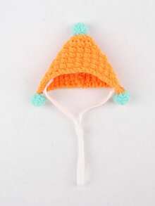 1pc Best-Selling Knitted Guinea Pig Beanie Hat, Christmas Mini Hat, Brown, Red, Green, Orange, Cute Mini Guinea Pig Photo Prop Decoration Hat