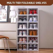 Zapatero con Cubierta, 6 Niveles Armario de Almacenamiento de Zapatos, Cajas de Almacenamiento de Zapatos, Para Almacenar y Guardar los Zapatos, Organizador1 columna