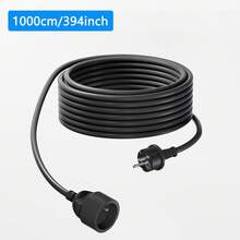 1pc Multi-Function Extension Cord, Available In 1m/1.8m/3 Meters/5m/10m Length, Black Color, With Safety Plug Design, Suitable For Garden, Home Gatherings, Holiday Decorations, Provides Power From A Distance, Also Applicable For Party Setup And Outdoor Power Supply - EU E Type Plug(220-240V) - View 7