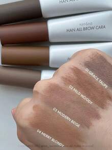 Rom&nd Romand ALL BROW CARA 02 Soft Woody Scent, Featherlight Strokes For A Soft Velvet Makeup Effect, Plant-Based Brow Breathable Technology, Ash Brown Hair Texture, Cool Tea-Colored Velvety Fluffiness, Warm Caramel Feathered Tie Dye, Portable Brow Sculpting Set, Korean Makeup, 9g/0.32oz - 02 溫和的木香 - 查看 2