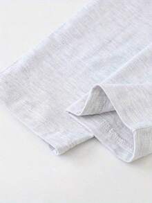 100% Cotton Men's Casual Cotton Crew Neck Long Sleeve T-Shirt, Regular Length, Comfortable And Breathable Fabric, Suitable For Everyday Wear, Washable, Casual And Unique Single Item - 淺灰色 - 查看 4