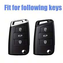 Vỏ chìa khóa ô tô kiểu hợp kim cho VW Golf 7 Gti Mk7 R Touran Skoda Octavia 3 Superb Karoq Kodiaq Seat Leon Mk3 Ateca Vỏ bảo vệ - Một cỡ - Xem 3