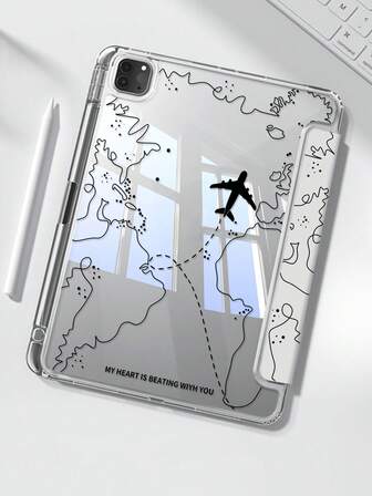 Det vackra och söta tecknade flygplanskartan med dubbelsidig målad akrylkristallbakstycket är stötsäkert och lämpligt för iPad 7:e generationen, 8:e generationen (10,2 tum) och 10:e generationen. Det har en inbyggd pennplats och stöder viloläge och väckningsfunktioner/flera fällbara stativ. Dessa är Halloween-presenter och nyårspresenter.